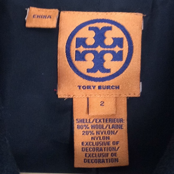 Tory Burch double breasted navy wool jacket pea coat - Picture 4 of 6